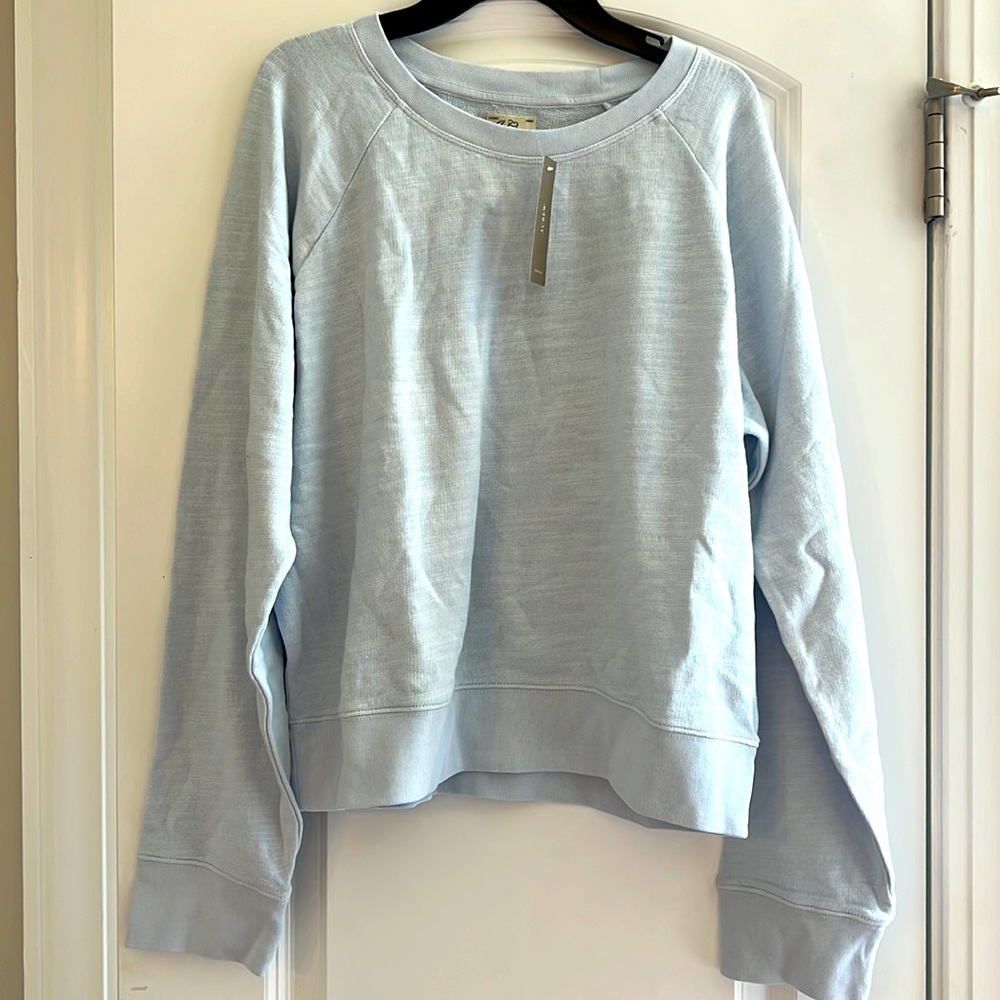 NWT J. Crew Sweatshirt, light blue, size Medium